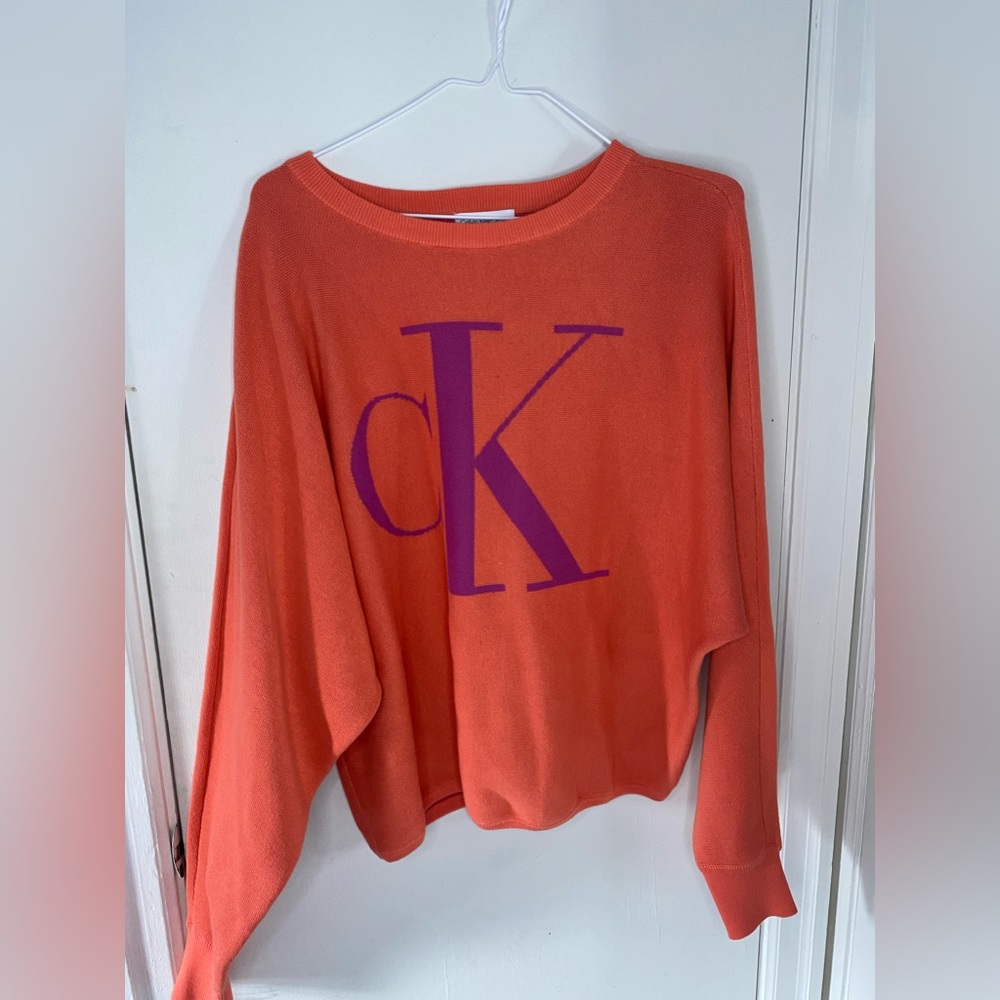NWT - Orange Calvin Klein Sweater - XS